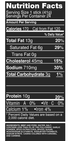 #122 Large Tillamook Pepperoni Meat Sticks