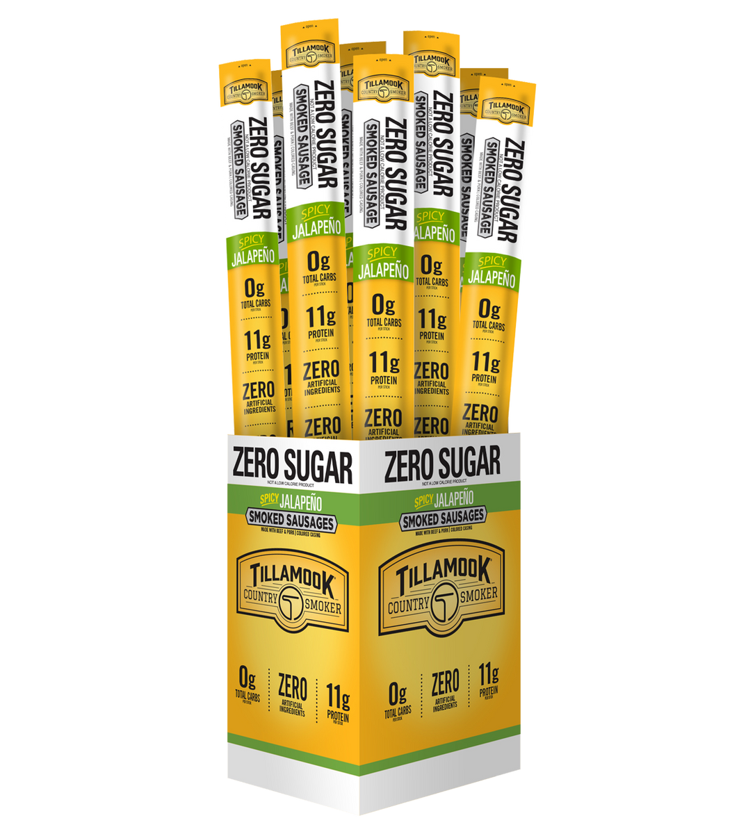 126 Tillamook Zero Sugar Spicy Jalapeno Meat Sticks – TCS Fundraising